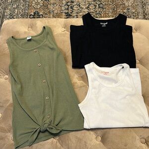 Girls ribbed tank tops